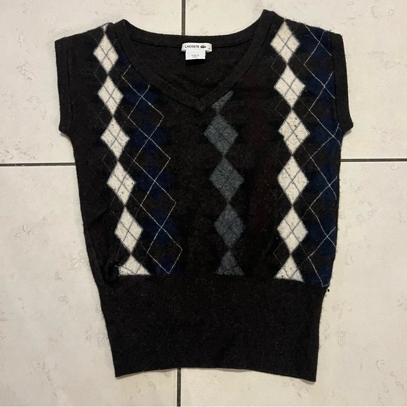 Cashmere, rabbit, wool LACOSTE vest - Picture 1 of 7